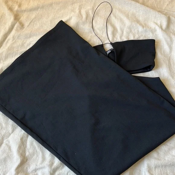 ZARA GEOMETRIC CUT OUT MIDI DRESS- small - Picture 6 of 10